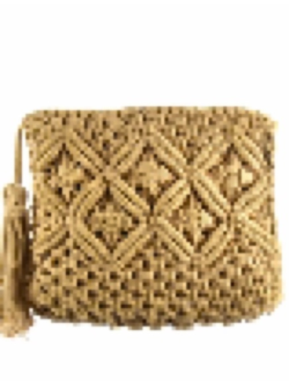 Woven Straw Clutch Bag in Natural Beige